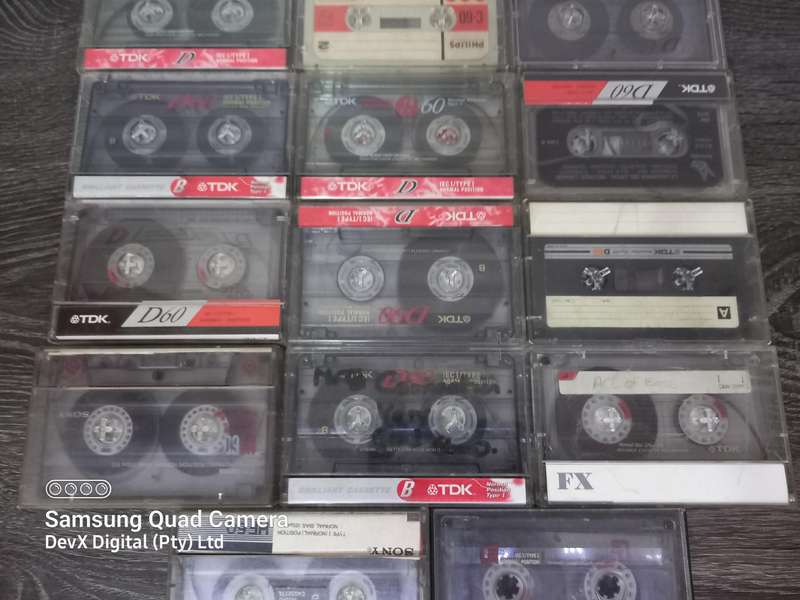 Vintage Cassette Tape Collection - 14 Tapes With Cases - Sony, TDK & Philips - Collectors Item