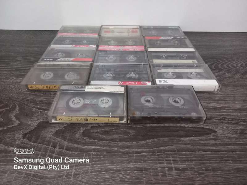 Vintage Cassette Tape Collection - 14 Tapes With Cases - Sony, TDK & Philips - Collectors Item