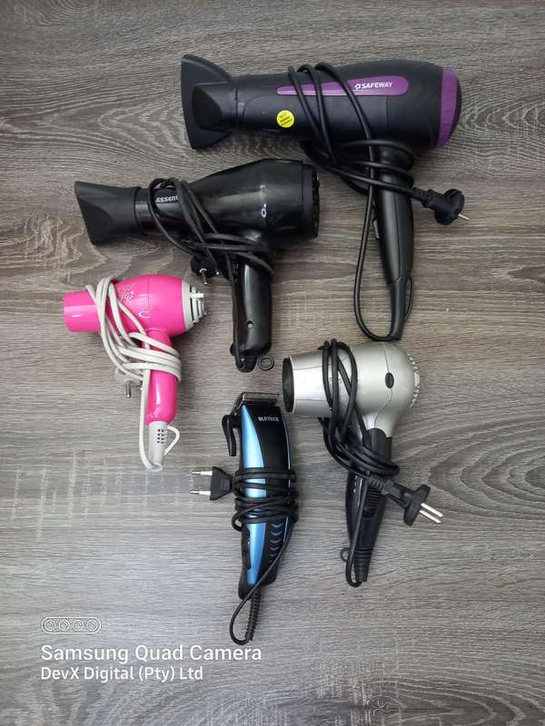 Bundle Deal: 4 x Hair Dryers + 1 x Haircut Machine - Various Brands - Tested & Verified Working
