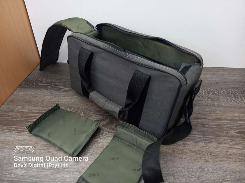 Protective Camera Bag - Thick Padded Design - Adjustable Velcro Dividers - Army Green & Grey