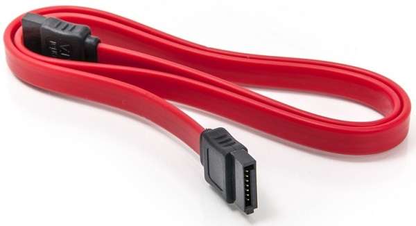 SATA Data Cable - Connect Hard Drives, DVRs & DVD Writers - Color: Red - Length: ±40cm