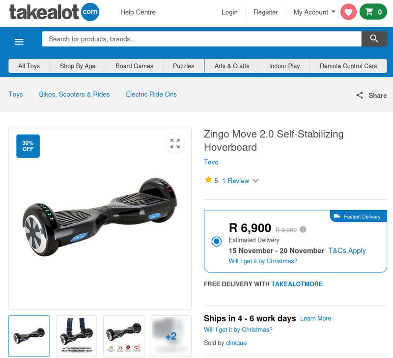 Black Zingo Hoverboard - LED Lights - Back & Forward Motion - Verified Working With Photo Proof