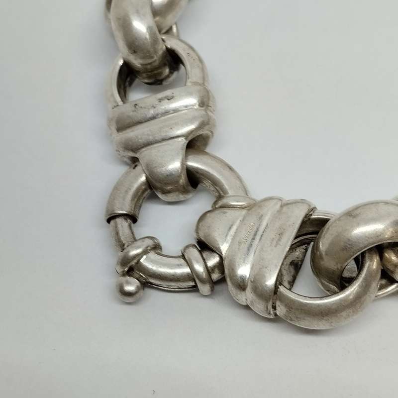 Chunky Sterling Silver Rolo Chain Bracelet  #S0031