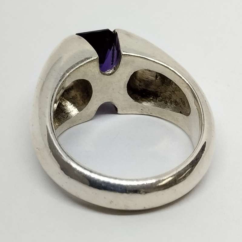 Chemley Vintage Sterling Silver Ring Set with Amethyst #S0029