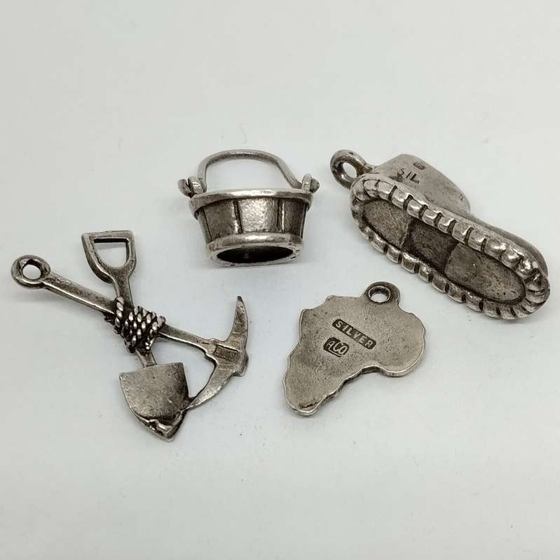 Sterling Silver Work Hard Charms #S0043
