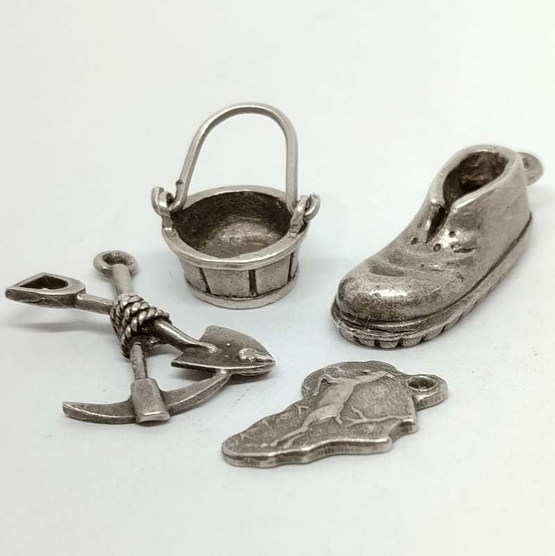 Sterling Silver Work Hard Charms #S0043