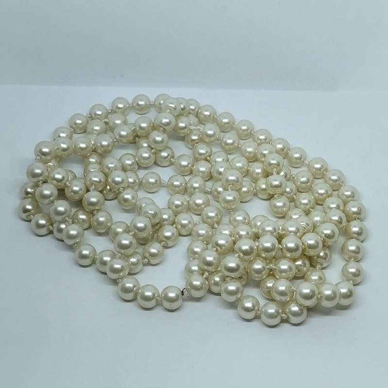 Long Imitation Pearl Necklace Perfect for Layering #C0073