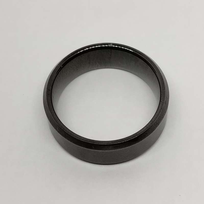 Black Stainless Steel Mens Ring #F0082