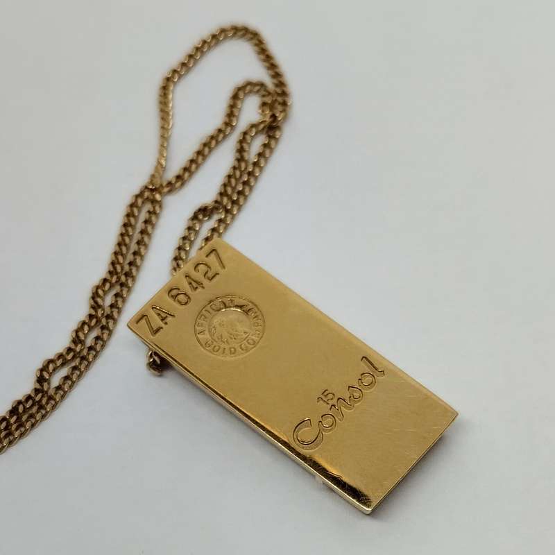 Imitation Gold Bar Necklace #F0083