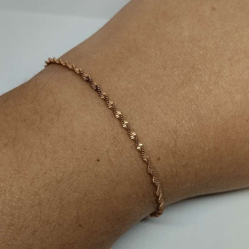 Gold Plated Twisted Costume Jewelry Bracelet #F0108