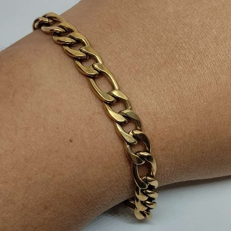Gold Plated Chain Link Costume Jewelry Bracelet #F0106
