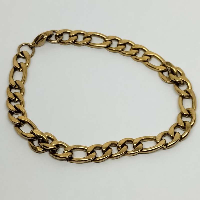 Gold Plated Chain Link Costume Jewelry Bracelet #F0106