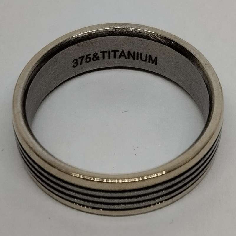 9ct Gold and Titanium Men's Ring #F0110