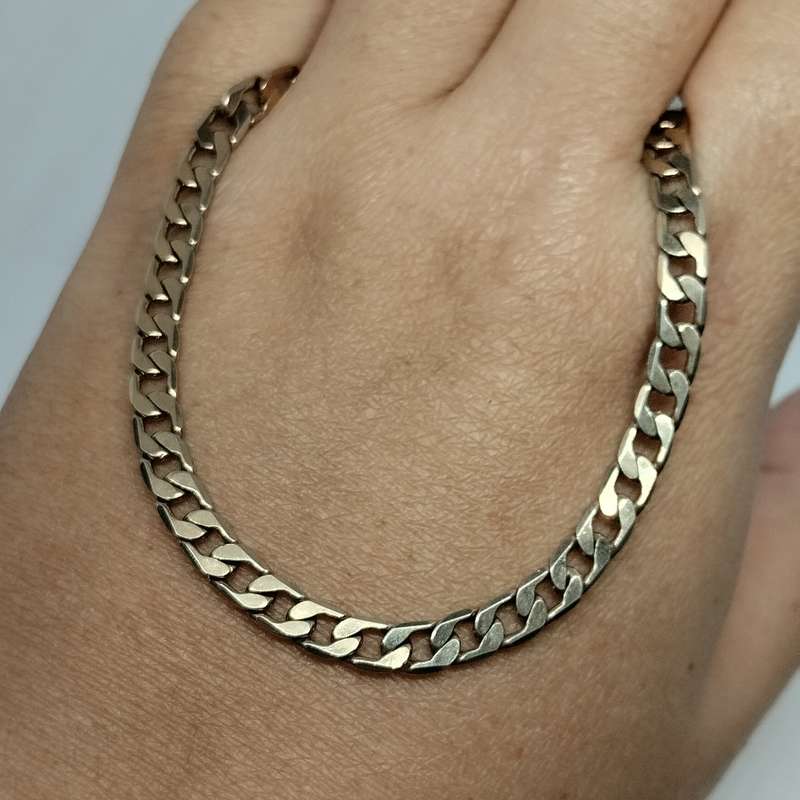 Stainless Steel Gold Plated Chain Link Necklace #F0111