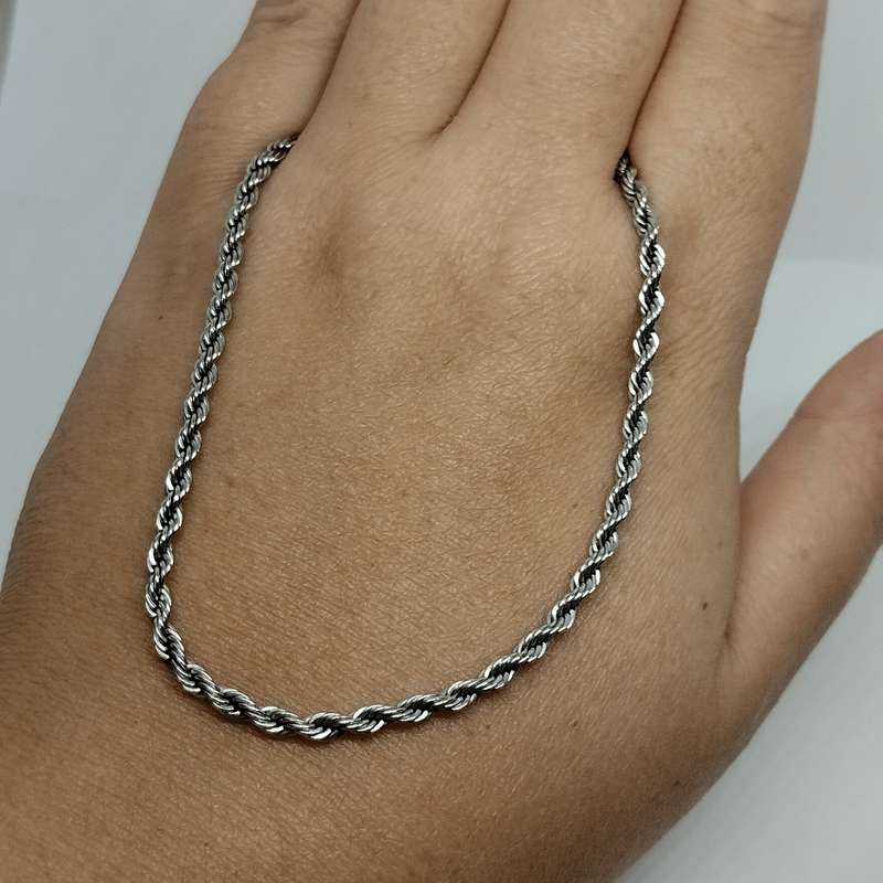 Stainless Steel Twisted Chain Necklace #F0113