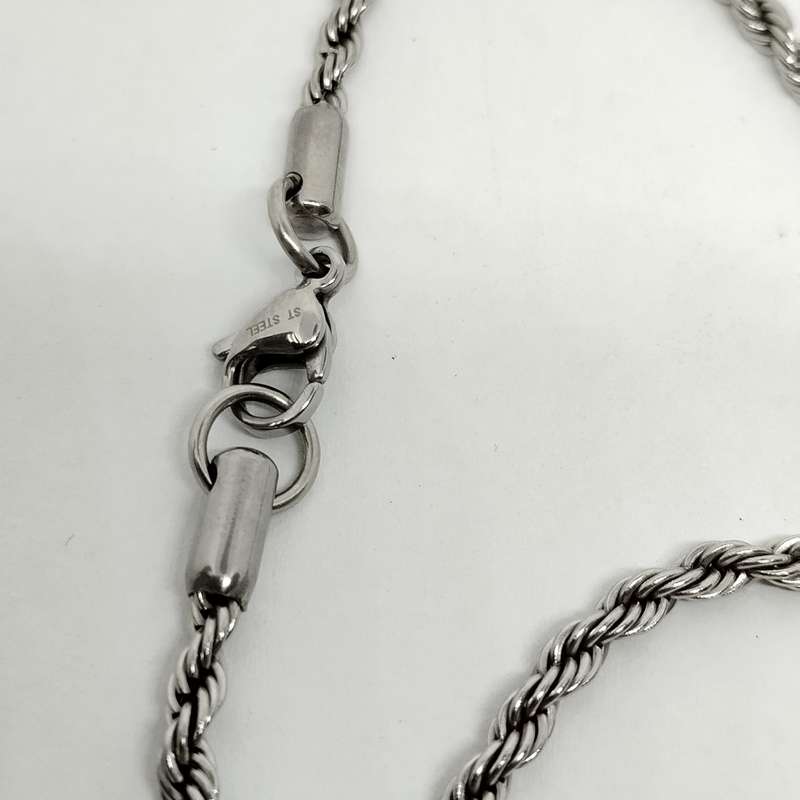 Stainless Steel Twisted Chain Necklace #F0113