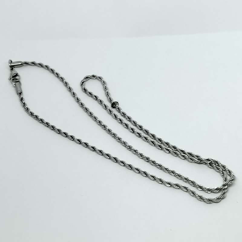Stainless Steel Twisted Chain Necklace #F0113