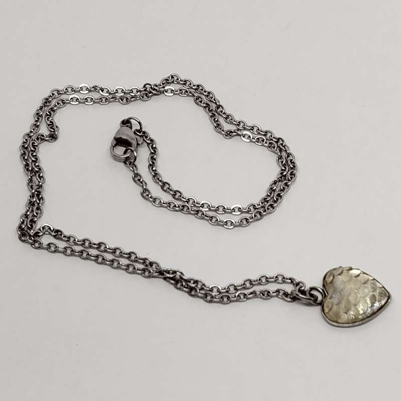 Costume Necklace with Heart Pendant #C0098