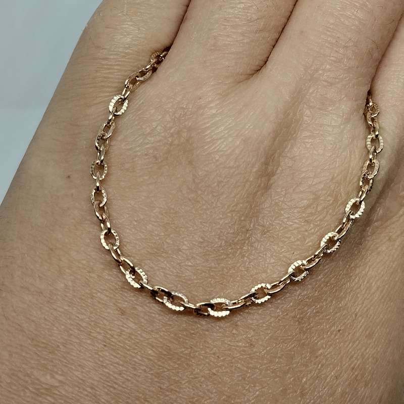 Gold plated Chain Link Necklace #F0119