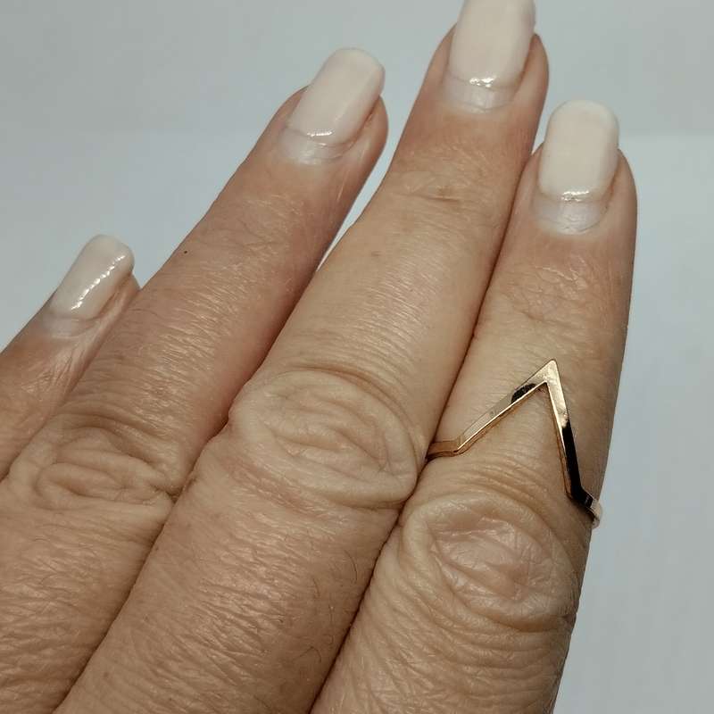 Stackable Triangle Gold Plated Ring #C0103