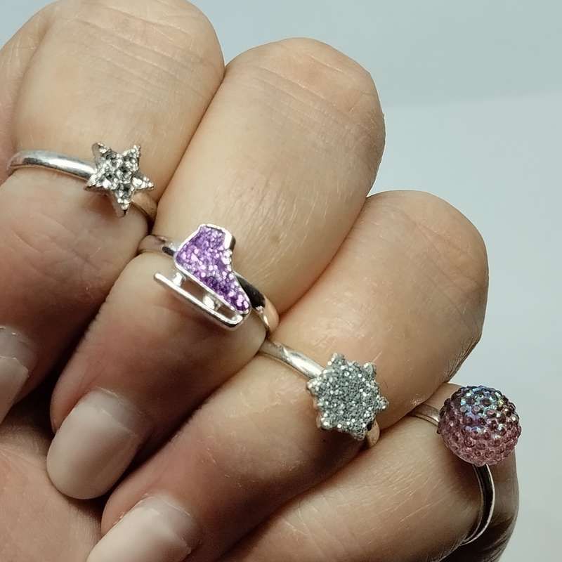 4x Adjustable Rings for  Little Girls #C0104