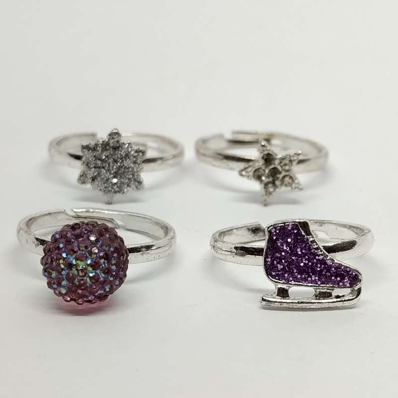 4x Adjustable Rings for  Little Girls #C0104