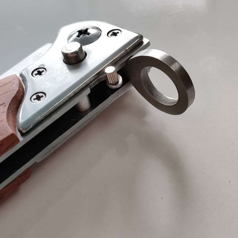Bayonet Style AK-47 CCCP with Wood Overlay Handle Pocket Knife #O0071