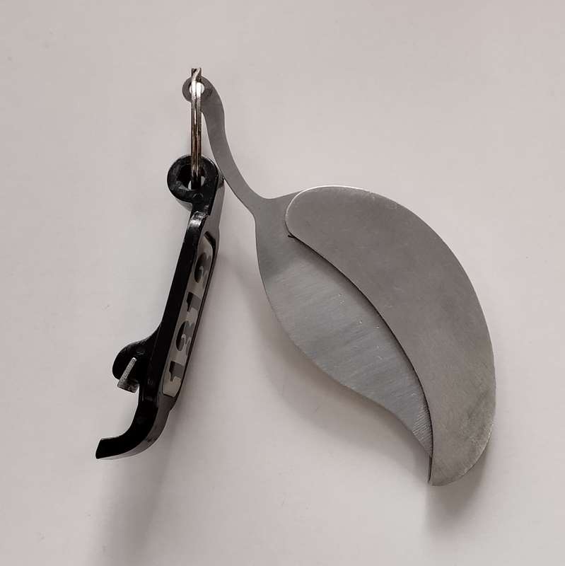 Silver Leaf Folding Pocket Knife #O0075