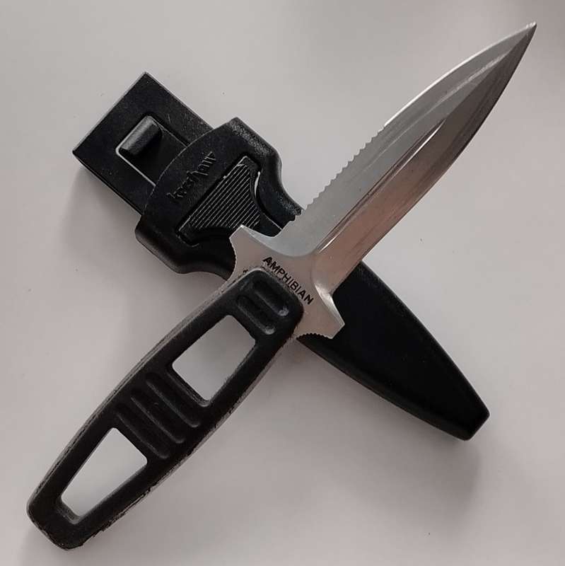 Kershaw Amphibian Knife with Plastic and Leather Sheath #O0078
