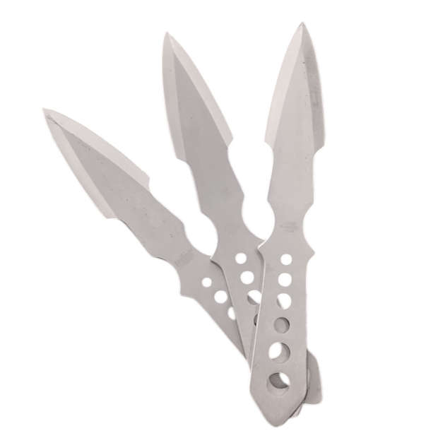 3 Piece United Cutlery Lightning Bolt Throwing Knives with Hard Plastic Sheath #O0082