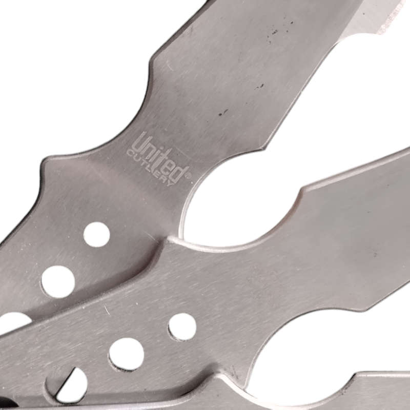 3 Piece United Cutlery Lightning Bolt Throwing Knives with Hard Plastic Sheath #O0082