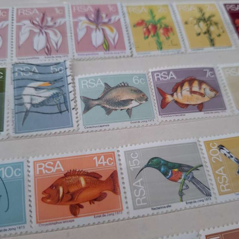 1973 Ernst de Jongh Fauna & Flora Partial Set (55 Stamps in Total) #O0136