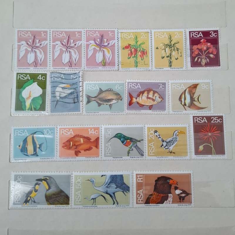 1973 Ernst de Jongh Fauna & Flora Partial Set (55 Stamps in Total) #O0136