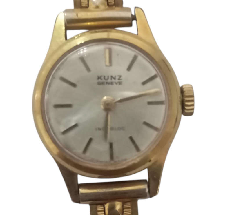 Ladies Gold Plated Kunz Geneve  - Working