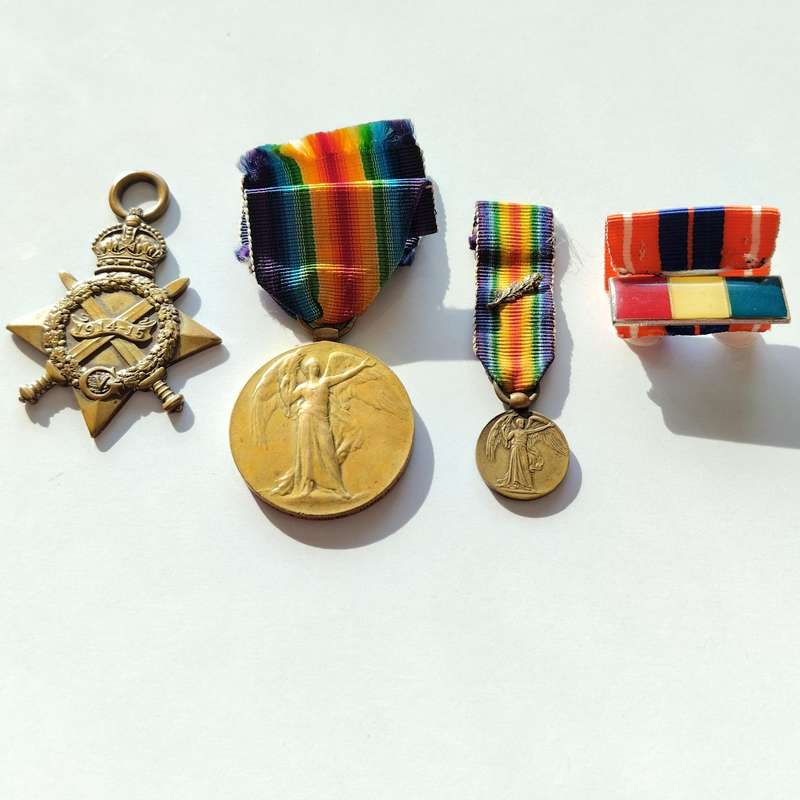 WW1 issued medals awarded to W.H. Brown