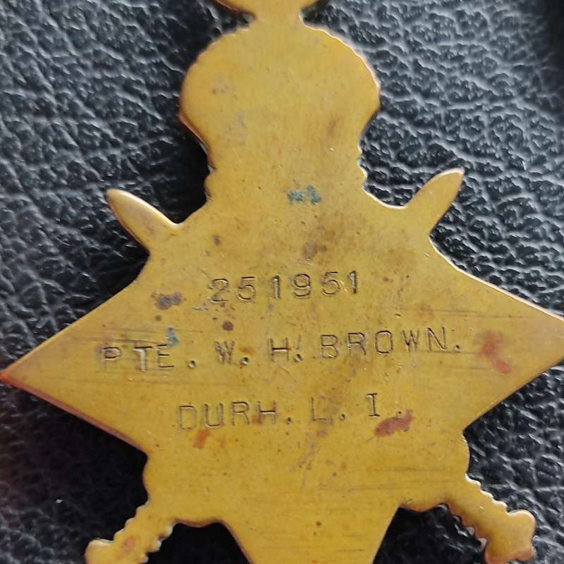 WW1 issued medals awarded to W.H. Brown