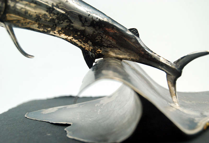 Marlin Jumping, Cast in Solid Sterling Silver (.925) over 280 Grams