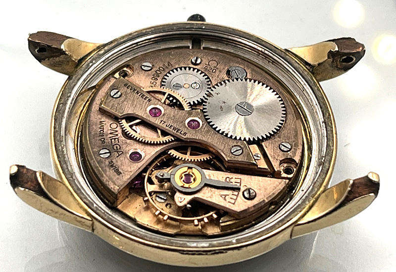 Rare Vintage Omega Cal. 420 Manual Wind, Gold Caped Case for Repairs or Spares