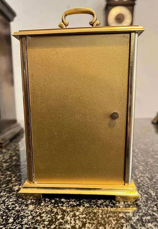 Vintage Zentra 8 Day Chiming Desk Clock, Serviced
