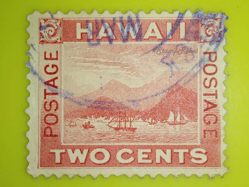 5 Hawaii stamps 1800s