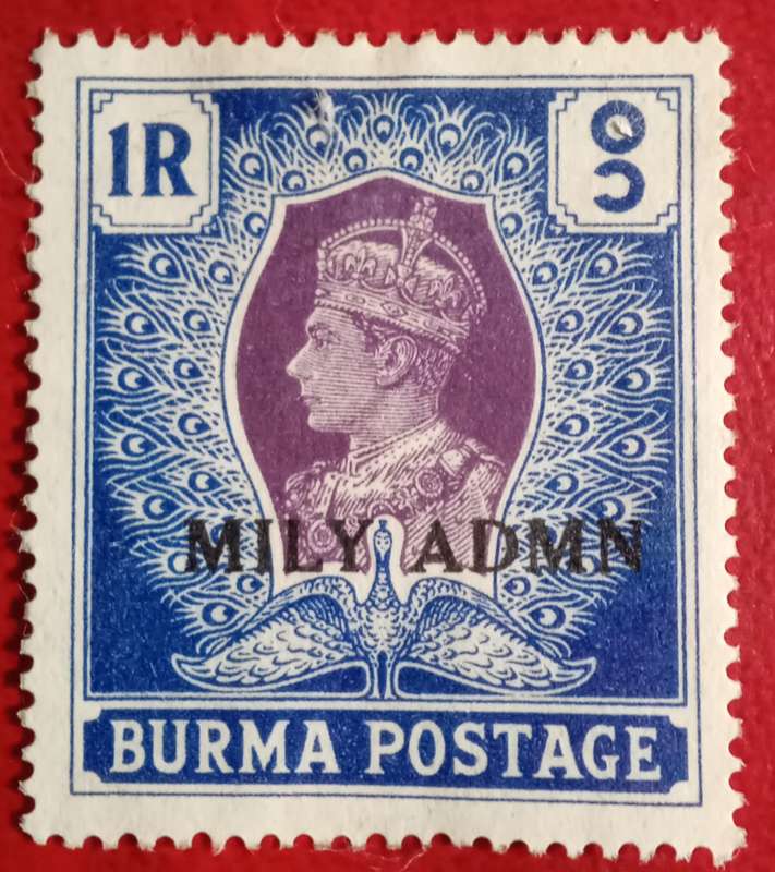 Burma King George vi collection British Administra including military Admin