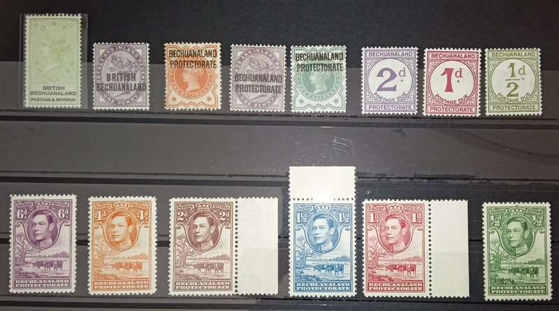 British Bechuanaland and Bechuanaland Protectorate  stamps 1887 to 1938