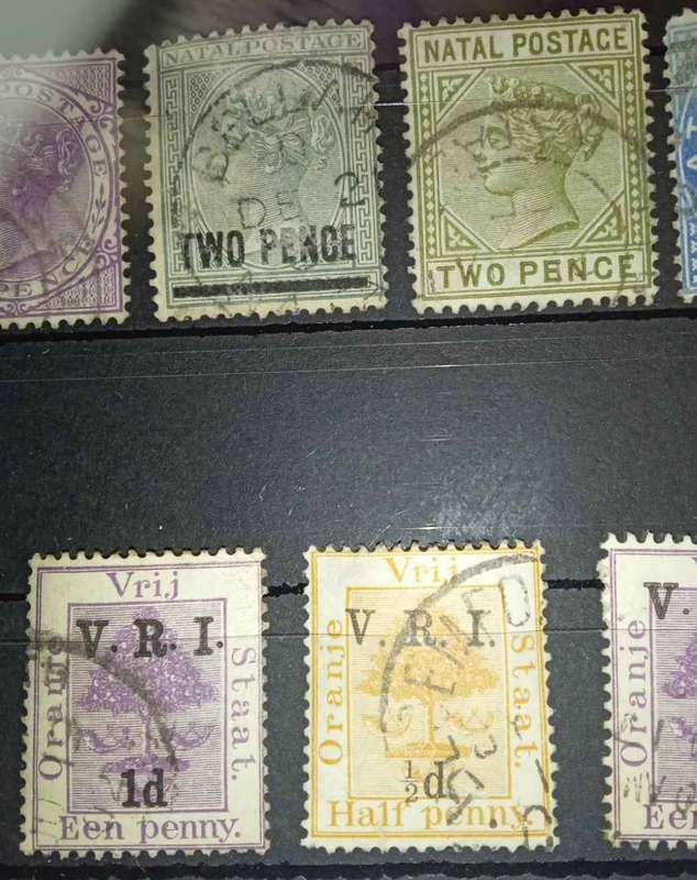 Old South African Stamps bundle Tvl, CGH, OFS and Natal.