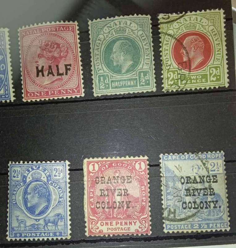 Old South African Stamps bundle Tvl, CGH, OFS and Natal.