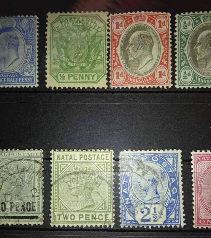 Old South African Stamps bundle Tvl, CGH, OFS and Natal.