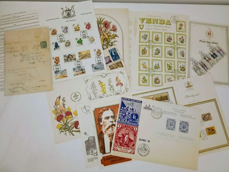 South Africa, S.Rhodesia and Homelands Stamps, Covers, Cylinders and postcards