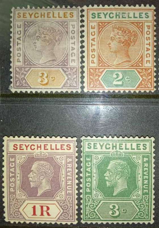 Seychelles Stamps Queen Victoria and King George v and vi