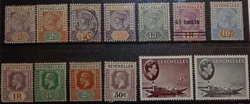 Seychelles Stamps Queen Victoria and King George v and vi