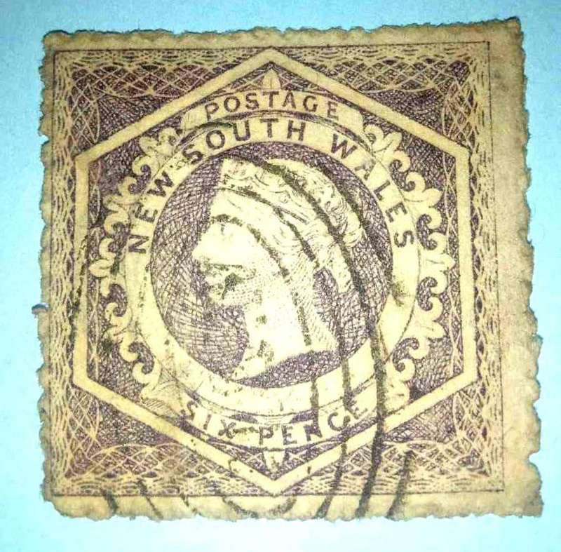 4 Used New South Wales Queen Victoria stamps 1860s