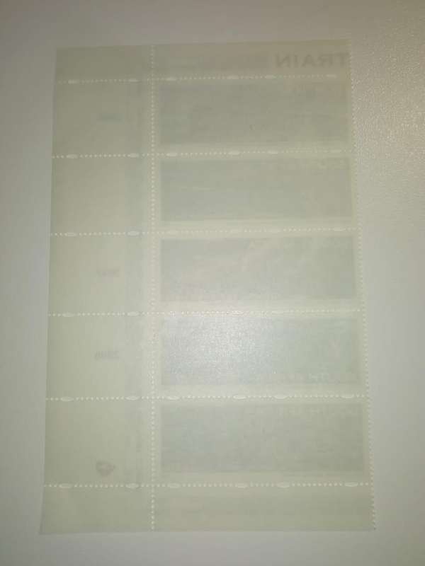 South African Locomotive stamp control strip of 5 SACC 1051-1055 ** 1997